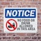Signmission No Food Or Drink Allowed In This Area, 24 in W x Rectangle, Plastic OS-2PACK-NS-P-1824-L-14575 - alternate 8